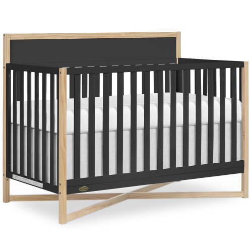 Dream On Me Owen 5-in-1 Convertible Crib, Matte Black