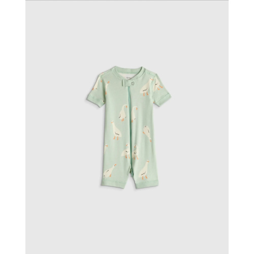 100% Organic Cotton Shortie Onesie Pajama in Goosie