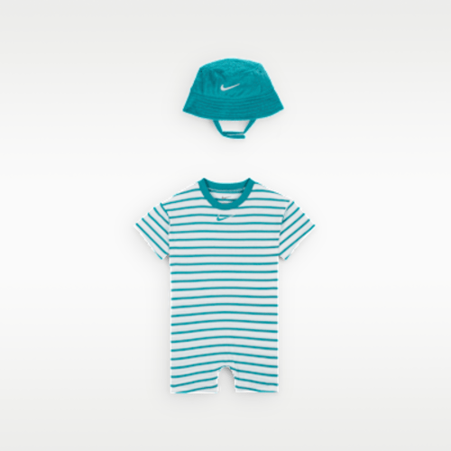 Nike Baby Short Sleeve Romper with Bucket Hat. Nike.com
