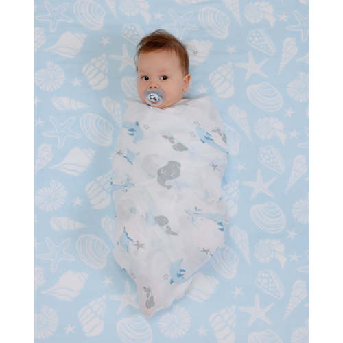 4 packs of Bling Star Soft Muslin Swaddle Blankets for baby