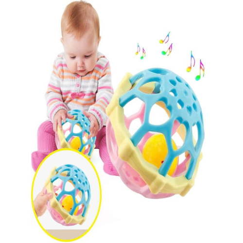 Kids Early Educational Rattles Ball Toys Colorful Soft Hand Grasping Bell Newborn Baby Toy from 0 3 6 9 12 Months Baby Toddler Sensory Toys Early Learning Toy for Boys Girls Baby Gifts