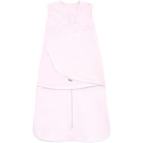 HALO 100% Cotton Sleepsack Swaddle, 3-Way Adjustable Wearable Blanket, TOG 1.5, Soft Pink, Small, 3-6 Months