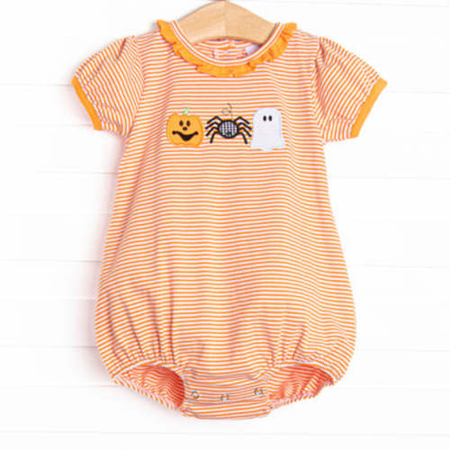 Spooks and Spiders Applique Bubble, Orange – Stitchy Fish