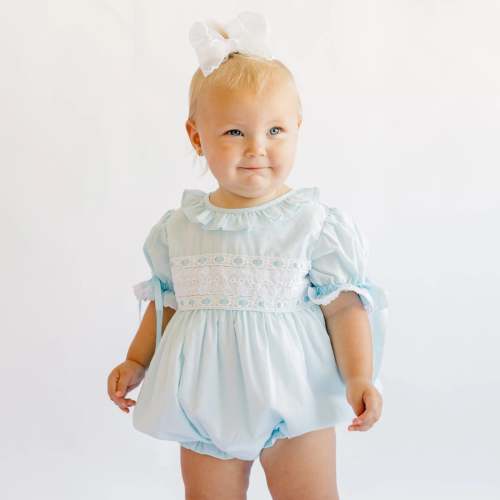 Cecilia Bubble In Blue – Little Bear Smocks