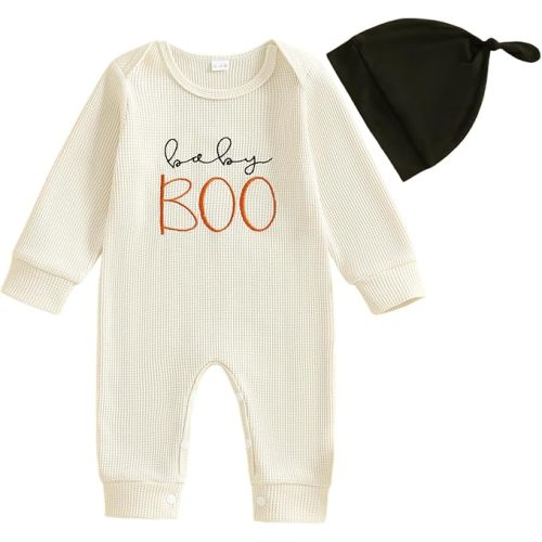 FIOMVA Christmas Baby Clothes Outfits Newborn Infant Boy Green Elf Costume Onesie Romper With Hat Fall Winter