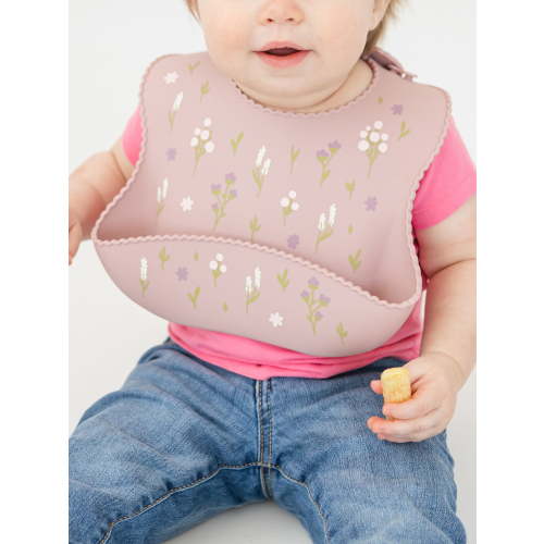 Neat Solutions Girl Scalloped Edged Infant Silicone Bib