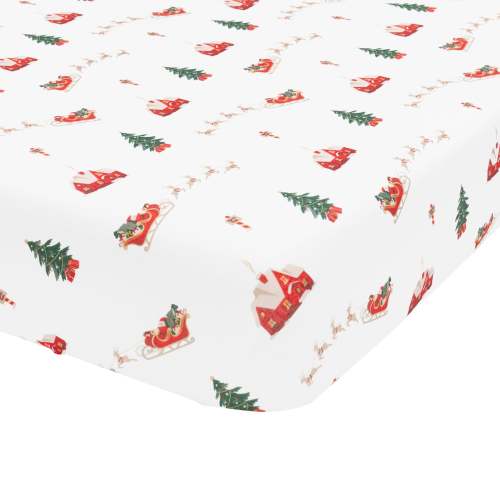 Crib Sheet in Santa Sleigh