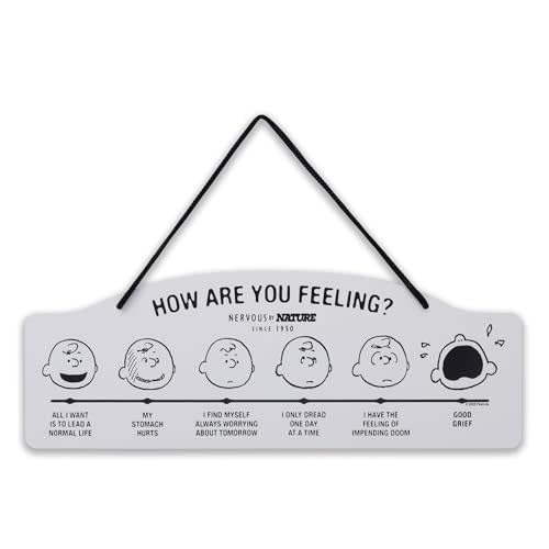 Peanuts How Are You Feeling Hanging Metal Sign - Funny Peanuts Wall Decor for Home - Great Gift Idea