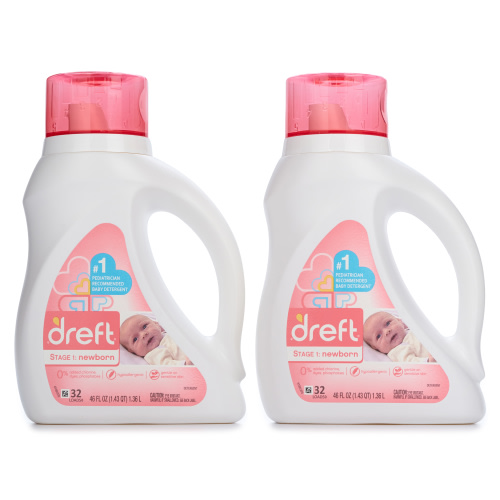Dreft Detergent 64 Loads - 2 x 46 oz Newborn