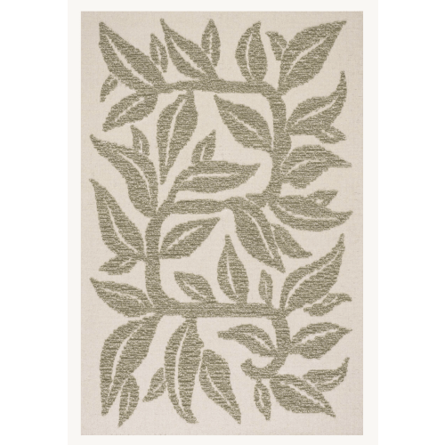 Sage Bohemian Floral Wool Rug 6x9