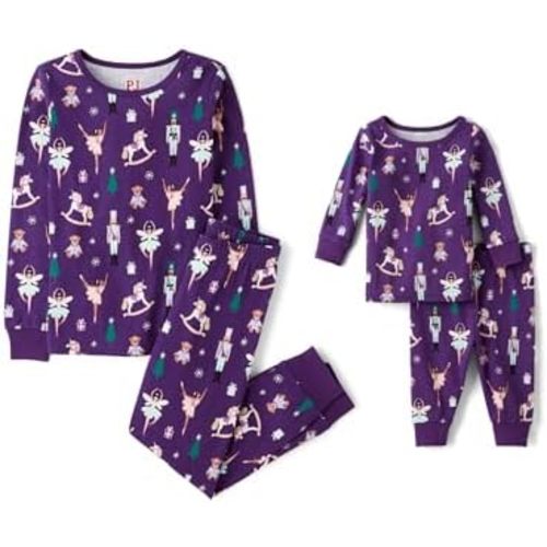 The Children's Place unisex-baby And Kids, Sibling Matching, Holiday Pajama Sets, Cotton