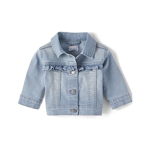 The Children's Place baby girls Ruffle Denim Jacket