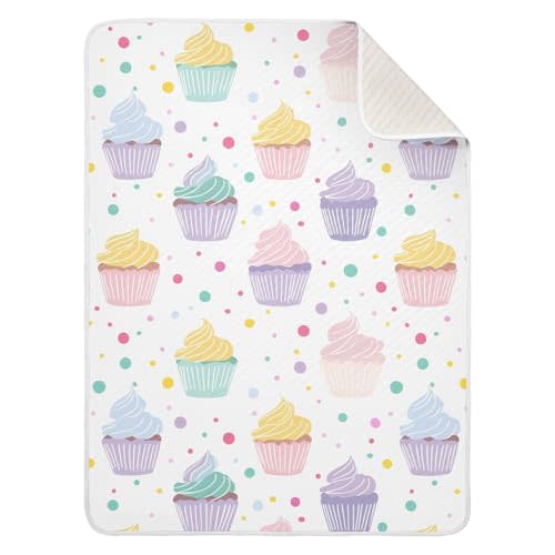 vvfelixl Baby Swaddle Blanket for Boys Girls Cute Cupcake Baby Blanket for Newborn Nursery Blanket for Crib Stroller 30x40 in
