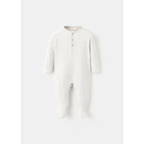 Striped onesie pajama - Kids | MANGO USA
