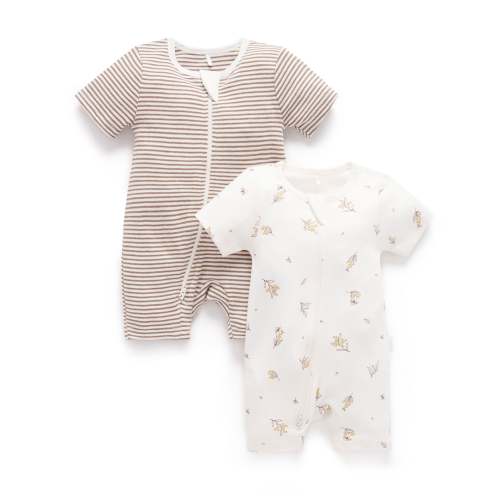 Wattle Bee 2 Pack Short Zip Growsuit
