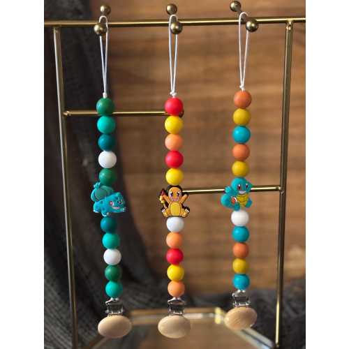 Pokémon Pacifier Clip 4 pack