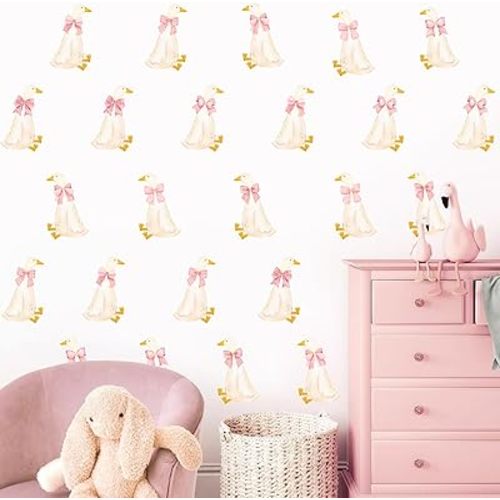 Goose Wall Stickers Watercolor Geese Wall Decals Peel and Stick Boho Nursery Wall Decorations Cute Duck Stickers Removable Small Goose Decals for Kids Bedroom Baby Room Home Decor