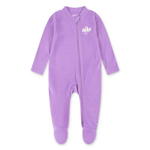 Newborn Baby Nike Ribbed Coverall Color: Purple Size: 9 MONTHS
