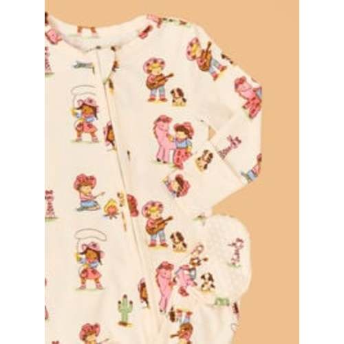 Vintage Cowgirl Ruffle Footie