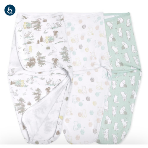 aden + anais Winnie The Pooh Cotton Easy Swaddle 0-3M