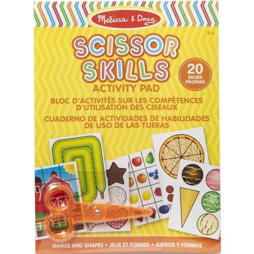 Melissa & Doug Scissor Skills Activity Book With Pair of Child-Safe Scissors (20 Pages) Safety Scissors Activities for Kids 4+ - FSC Certified