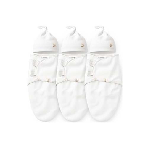 3-Pack Soothe Swaddle Wraps with Knot Hats