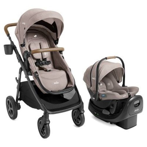 Joie Ginger DLX and Rue Travel System with Car Seat - Mocha
