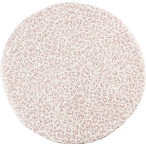 Mud Pie Baby Girls Nursery Chenille Mat, Pink Leopard, 34" Dia