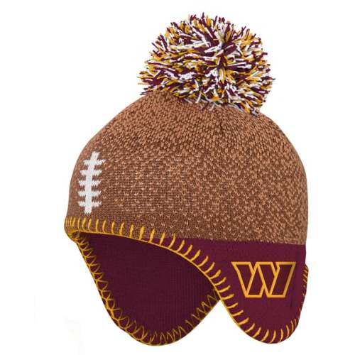 Infant Washington Commanders Outerstuff Brown Football Head Knit Hat