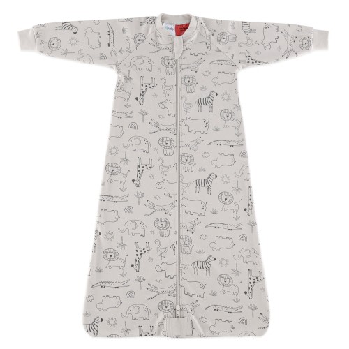 4Baby Long Sleeve Sleeping Bag 1.0 Tog Safari Size 3-12 Months
