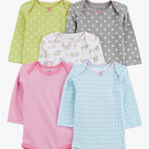 5 pack long sleeve onesies