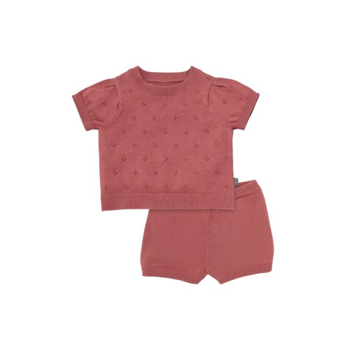 Sweater Knit Top and Shorts Set, 3-6M