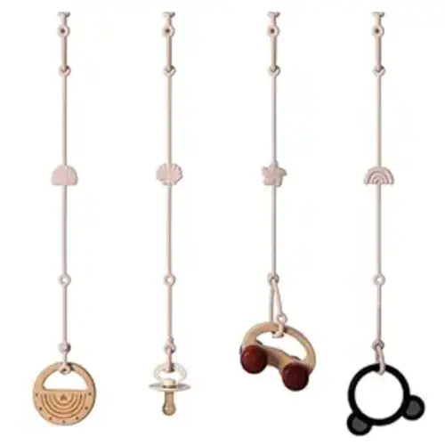 Andy Bear Toy Straps for Kids Toy Safety Straps Silicone High Chair Toys Straps Toddler Bottle Straps for Strollers, High Chair, Car Seat, Stroller Accessories-Shifting Sand