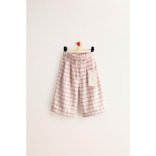 ZARA TIMELESS - PLAID WIDE LEG PANTS - Pastel pink | ZARA United States