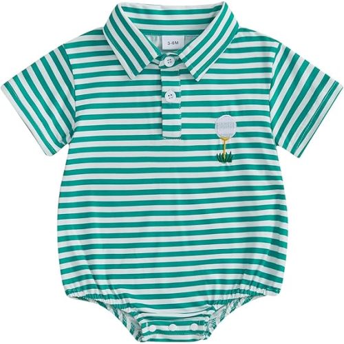 Baby Boy Golf Outfit Daddys Future Golfing Buddy Bubble Romper Onesie Long Sleeve Sweatshirt Romper Fall Jumpsuit