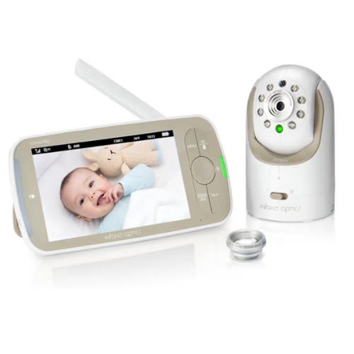 Infant Optics DXR-8 PRO Video Baby Monitor, 720P HD Resolution 5" Display, Patented A.N.R. (Active Noise Reduction), No WiFi, Pan Tilt Zoom, and Interchangeable Lenses