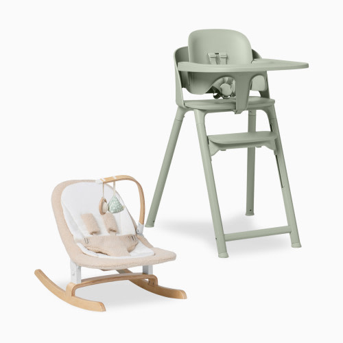 Lalo 7-in-1 High Chair + Newborn Rocker Bundle - Sage