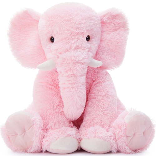 MorisMos 20'' Pink Elephant Stuffed Animal Soft Stuffed Animal Elephant Plush Toy