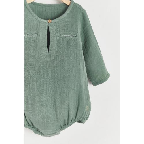 9M Woods Mandarin Collar Bodysuit
