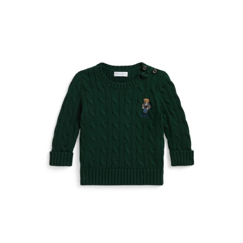 Ralph Lauren Kids' Polo Bear Cable Knit Cotton Sweater | Nordstrom