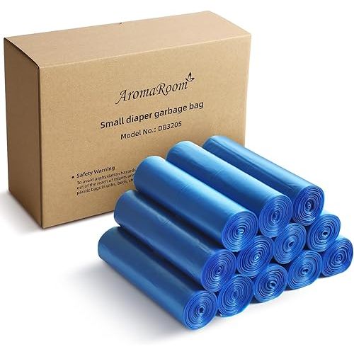 Diaper Pail Refills bag, Leak & Odors Proof Diaper Trash Bags for Newborn Diapers, 540 Count, 12 Rolls (Standrad Size 6.7"x10.8")