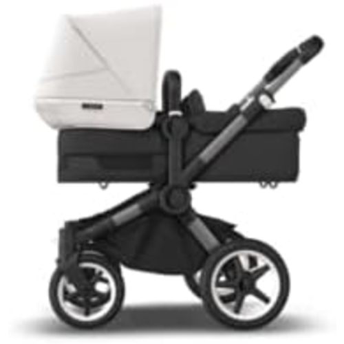 Bugaboo Donkey 5 Mono Complete,Single Stroller Converts to Side-by-Side Double Stroller, Multiple Seat Positions, Black/Midnight Black-Misty White