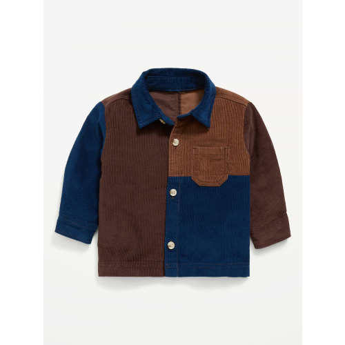 Long-Sleeve Corduroy Color-Block Shirt for Baby
