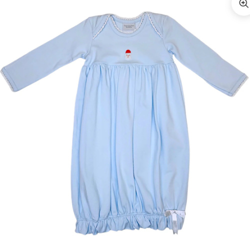 Squiggles Mini Santa Face Gown Blue