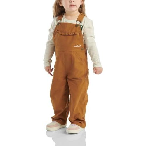 Carhartt Kid's CM9757 Canvas Ruffle Front Overall - Girls