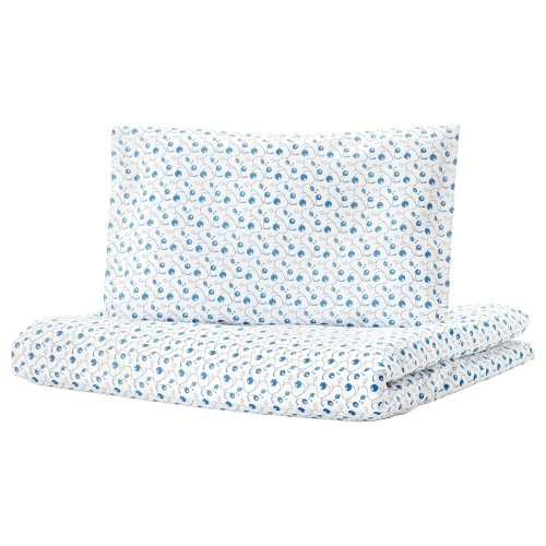 GULSPARV Comforter cover 1 pillowcase f crib - blueberry patterned 43x49/14x22 "