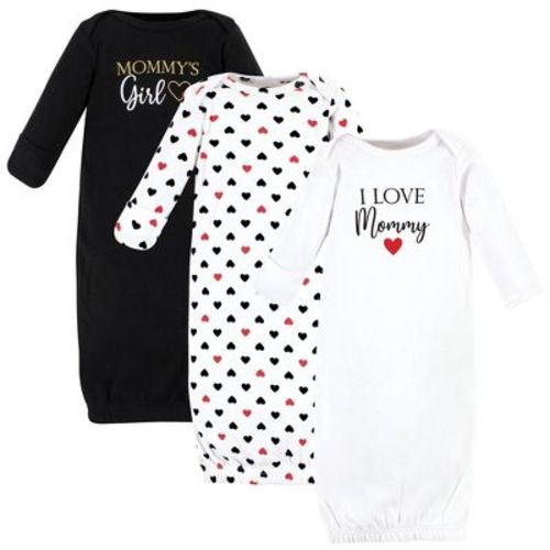 Hudson Baby Infant Girl Cotton Gowns, Girl Mommy Red Black, Preemie-Newborn