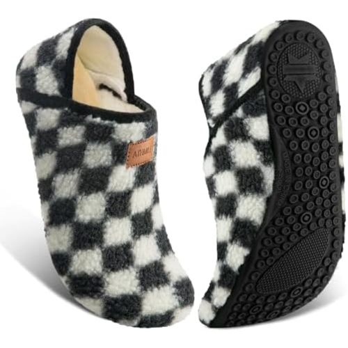 ATHMILE House Slippers for Women Men Indoor Barefoot Slippers Socks Furry Slip on House Shoes Cozy Comfy for Home Bedroom Travel Yoga