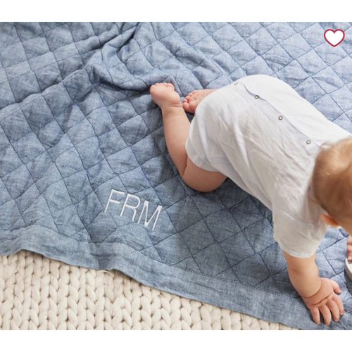 Pottery Barn - European Linen Baby Quilt