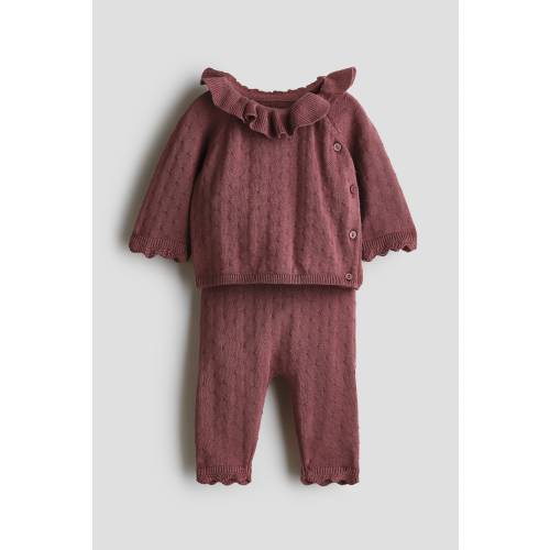 2-PIECE POINTELLE-KNIT SET